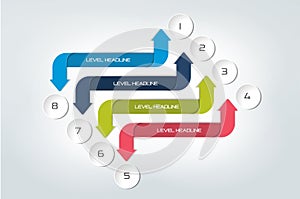 Arrow infographics scheme, diagram, chart, flowchart