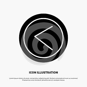 Arrow, Interface, Left, User solid Glyph Icon vector