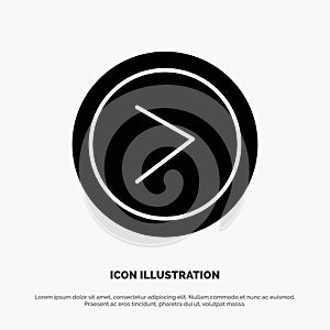 Arrow, Interface, Right, User solid Glyph Icon vector