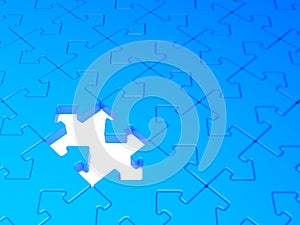 Arrow joint blue jigsaw puzzle.