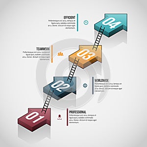 Arrow Ladder Stack Infographic