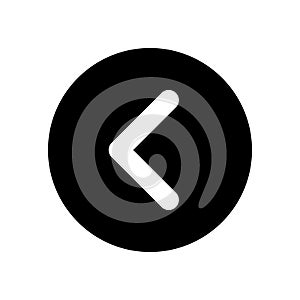 Arrow left button black glyph ui icon