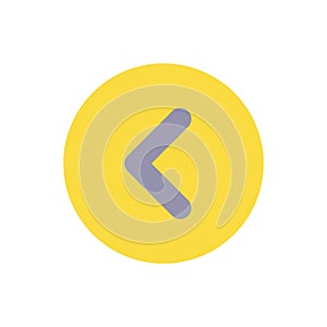 Arrow left button flat color ui icon