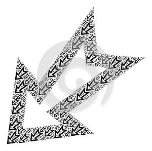 Arrow Left Down Recursion Mosaic of Itself Items