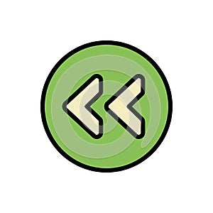 Arrow left icon. Simple color with outline vector elements of pointer icons for ui and ux, website or mobile application
