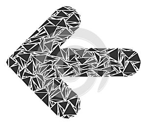 Arrow Left Mosaic of Triangles