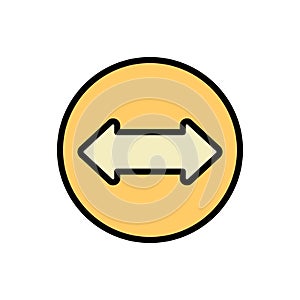 Arrow left and right icon. Simple color with outline vector elements of pointer icons for ui and ux, website or mobile application