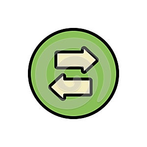 Arrow left and right icon. Simple color with outline vector elements of pointer icons for ui and ux, website or mobile application