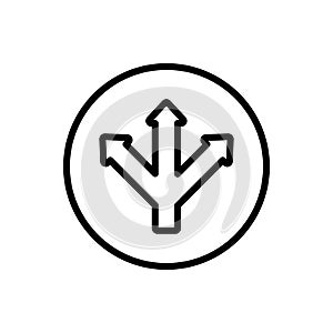 Arrow left, right and up icon. Simple line, outline vector elements of pointer icons for ui and ux, website or mobile