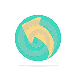 Arrow, Left, Up, Arrows Abstract Circle Background Flat color Icon