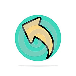 Arrow, Left, Up, Arrows Abstract Circle Background Flat color Icon