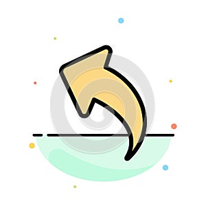 Arrow, Left, Up, Arrows Abstract Flat Color Icon Template
