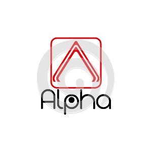 Arrow letter a alpha design logo vector