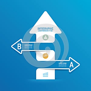 Šipka linka infografiky možnosti reklamní formát primárně určen pro použití na webových stránkách. plechovka být použitý infografiky  číslované  grafický nebo webové stránky rozmístění vektor 