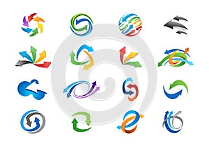 Arrow, logo, arrows element logotype, set collection arrows symbol icon vector design