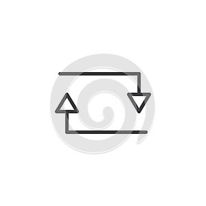 Arrow loop repeat line icon
