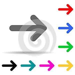 arrow multi color style icon. Simple thin line, outline vector of web icons for ui and ux, website or mobile application