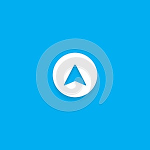 Arrow Navigation, GPS Navigator Icon Vector in Flat Style