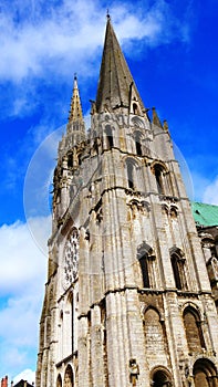 arrow of Notre-Dame de Chartres Catholic Cathedral in Eure-et-Loir France