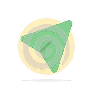 Arrow, Pin, Mouse, Computer Abstract Circle Background Flat color Icon