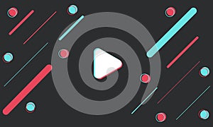 Arrow play futuristic background. Motion design. Social media Tik Tok concept. Colored modern background in the style of