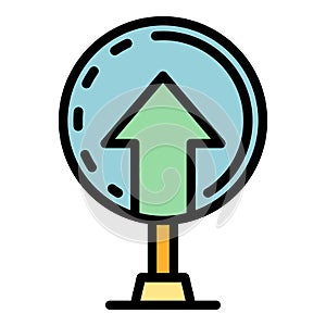 Arrow pointer icon color outline vector