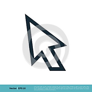 Arrow Pointer Icon Vector Logo Template Illustration Design. Vector EPS 10