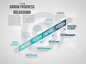 Arrow Progress Breakdown Infographic