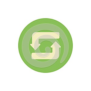 Arrow refresh icon. Simple color vector elements of pointer icons for ui and ux, website or mobile application