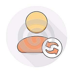 Arrow refresh reload sync user icon