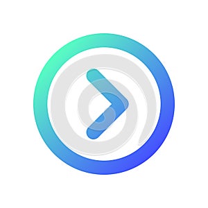 Arrow right button pixel perfect gradient linear ui icon