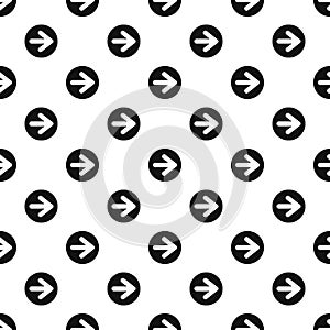 Arrow right circle button pattern, simple style