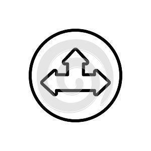 Arrow right, left and up icon. Simple line, outline vector elements of pointer icons for ui and ux, website or mobile