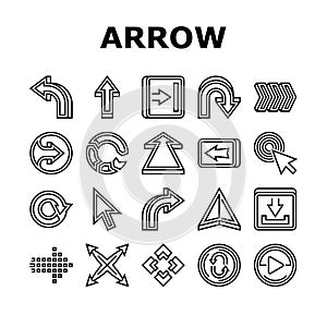 arrow right next sign up icons set vector