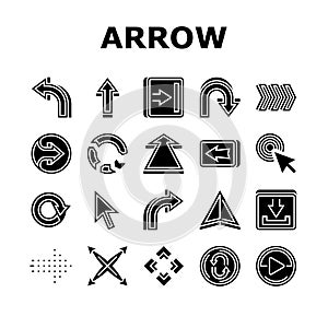 arrow right next sign up icons set vector