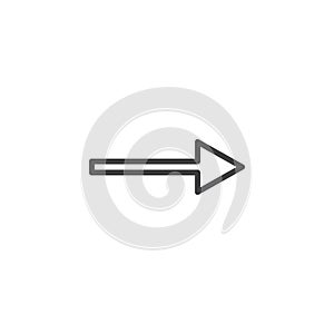 Arrow, right, pointer line icon