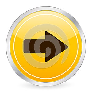 Arrow right yellow circle icon