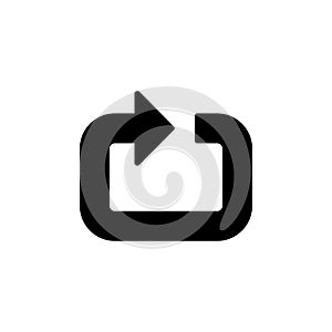 Arrow rotate icon. Simple pointer icons for ui and ux, website or mobile application