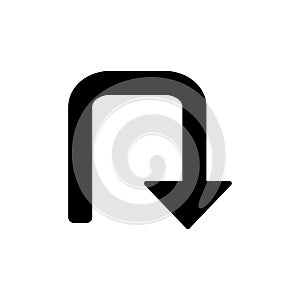 Arrow rotate icon. Simple pointer icons for ui and ux, website or mobile application