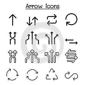 Arrow, rotation, loop, circular, swap, transition icon set vector illustration graphic design