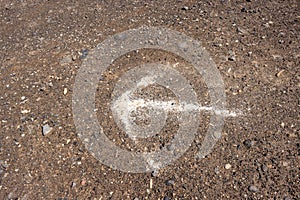 Arrow in a sandy soil, Spain