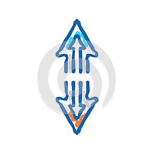 arrow scroll icon doodle illustration