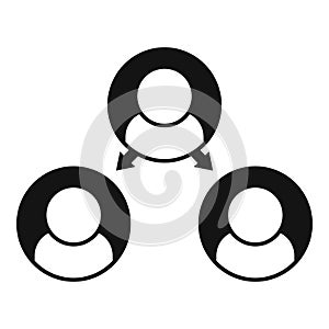 Arrow service icon simple vector. Customer seo