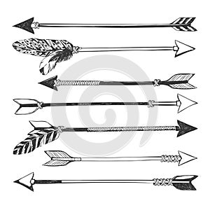 Arrow set in Native American Indian style.