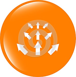 Arrow set. web icon button isolated on white