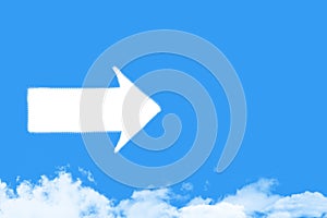 Arrow shaped cloud