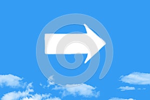 Arrow shaped cloud