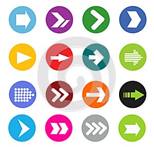 Arrow sign icon set