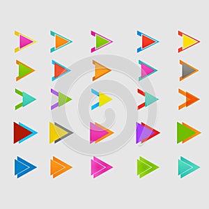 Arrow sign icon set. Vector design eps10