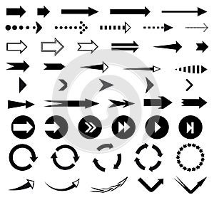  47 flecha conjunto compuesto por iconos 